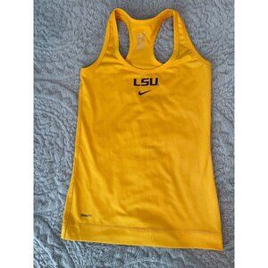 Nike LSU Tigers Gold Dri-FIT Racerback Tank Top Women’s Small